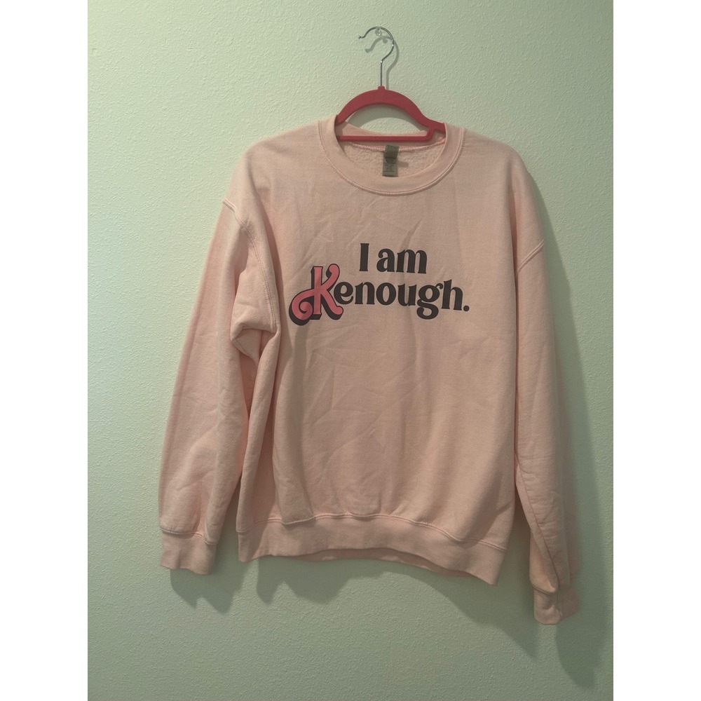 Pink I Am KENough Graphic Sweatshirt Crewneck Pullover‎ Women's Medium